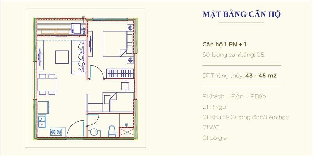 CĂN HỘ 01PN+1